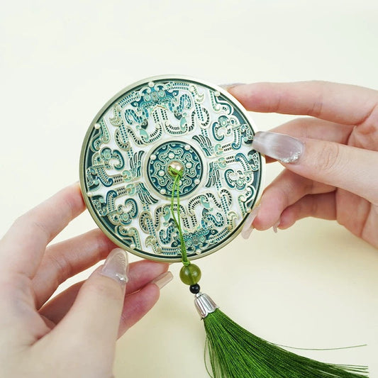 Violet Abyss pocket mirror — cover artwork detail view