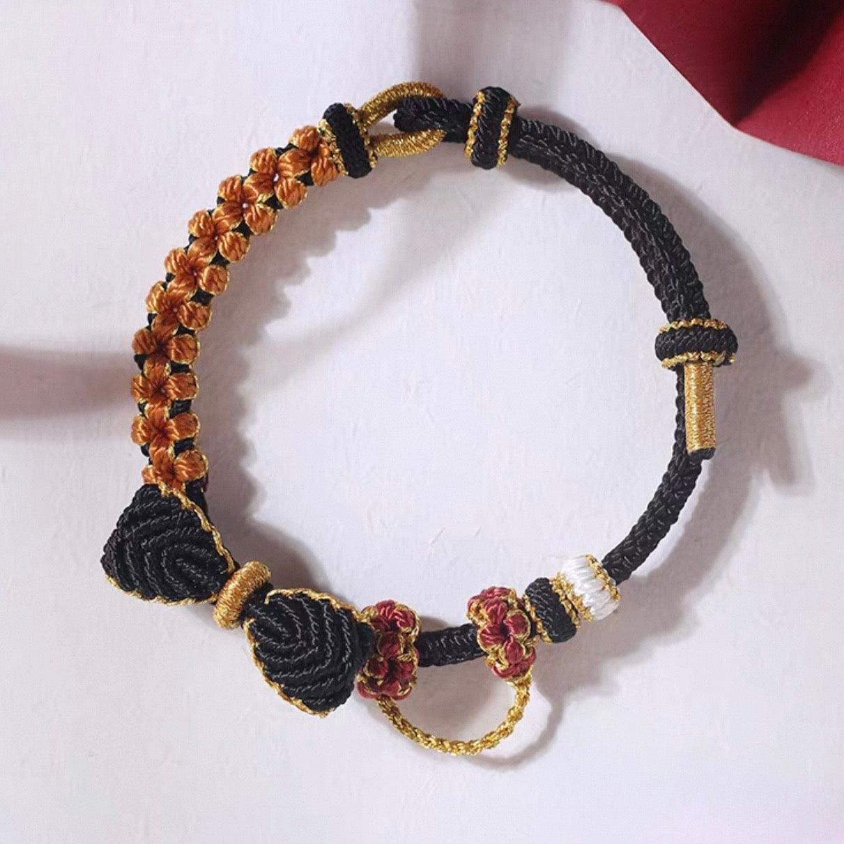 Handwoven Chinese Knot Lucky Ribbon Bracelet | Ancient China Jewelry
