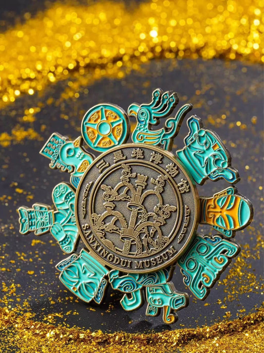 Chinese Historical Relics Decor Magnet - hanfu-inspired souvenir, detail view