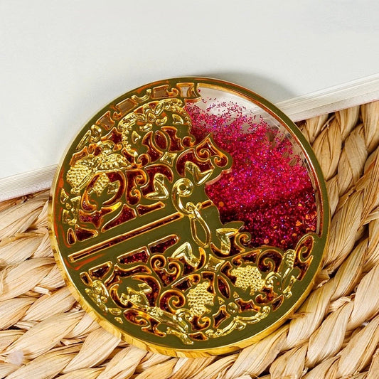 Grape Vines fridge magnet — vine pattern detail close-up