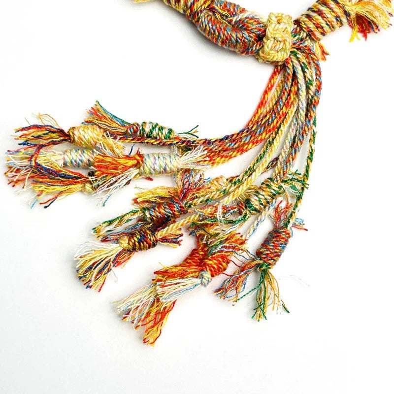 Handwoven Sunset Tibet Knot Bracelet | Ancient China Jewelry