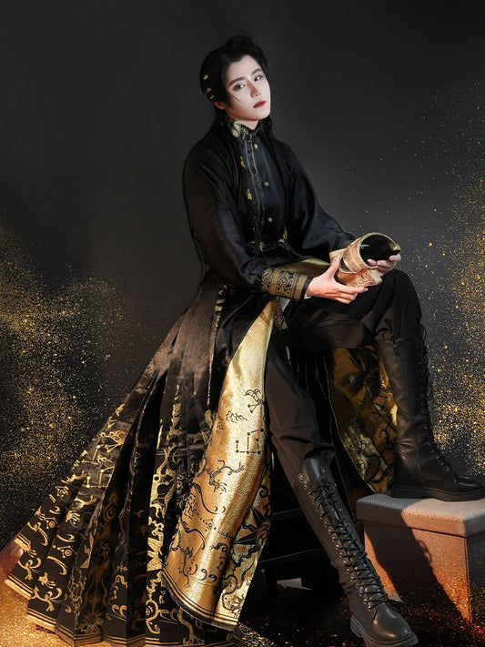 New Chinese Style Modern Hanfu Outfit - Midnight Sun (Preorder)