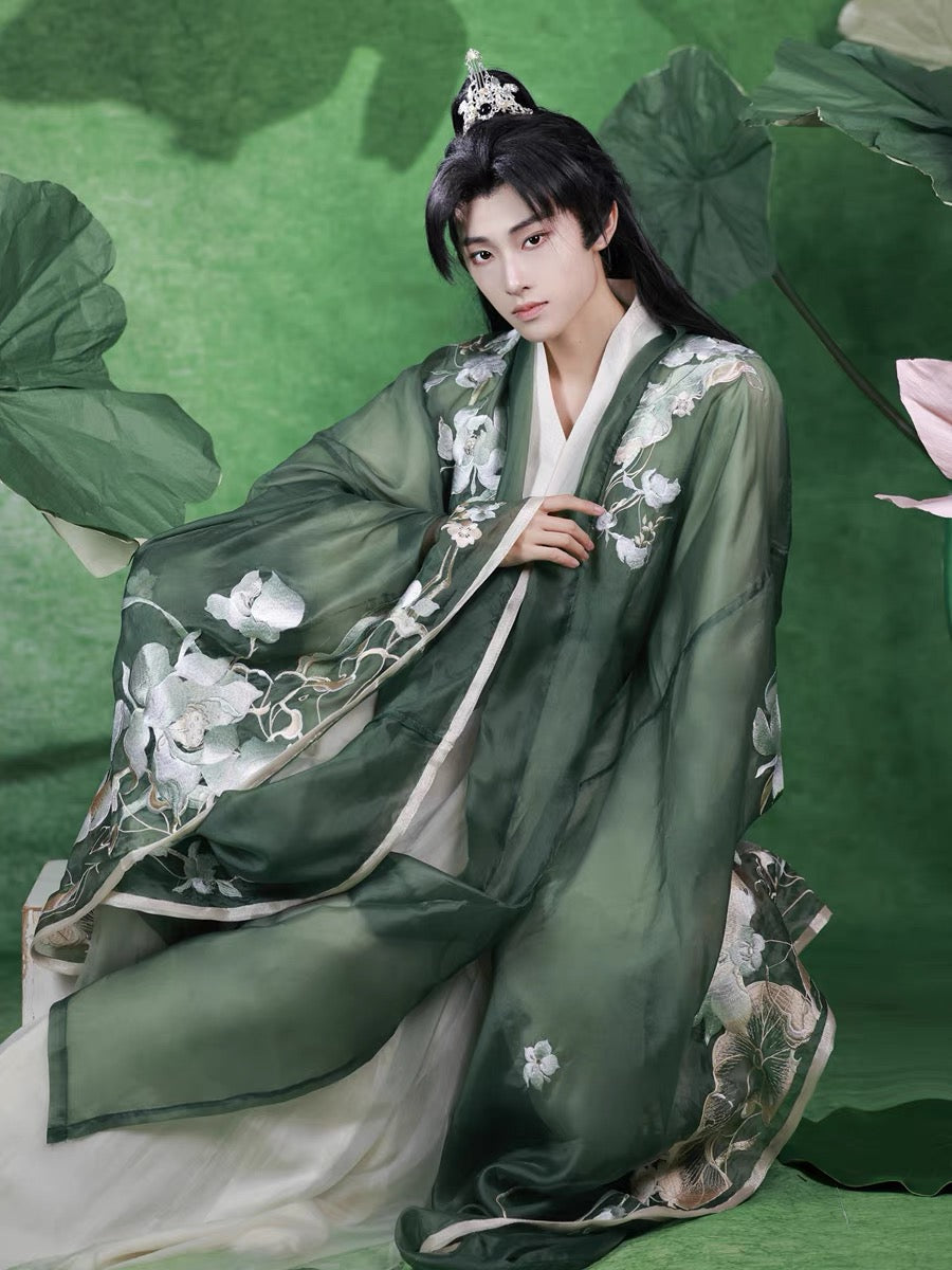 Wei Jin Xianxia Style Qiyao Ruqun - Jade Lotus 玉莲