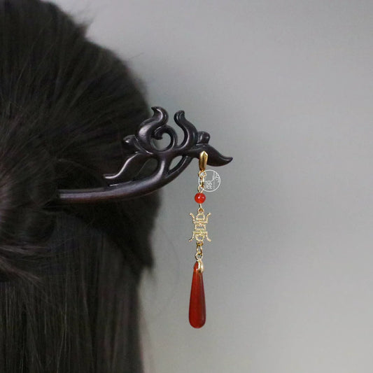 Xiangchun Hair Stick hanfu hairpin - detail view