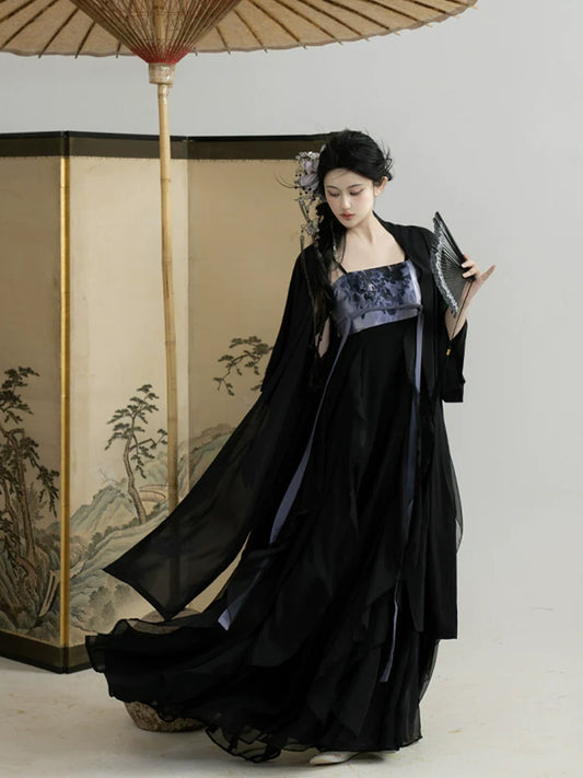 Black Kite - Song Dynasty new Chinese style hanfu dress — side profile