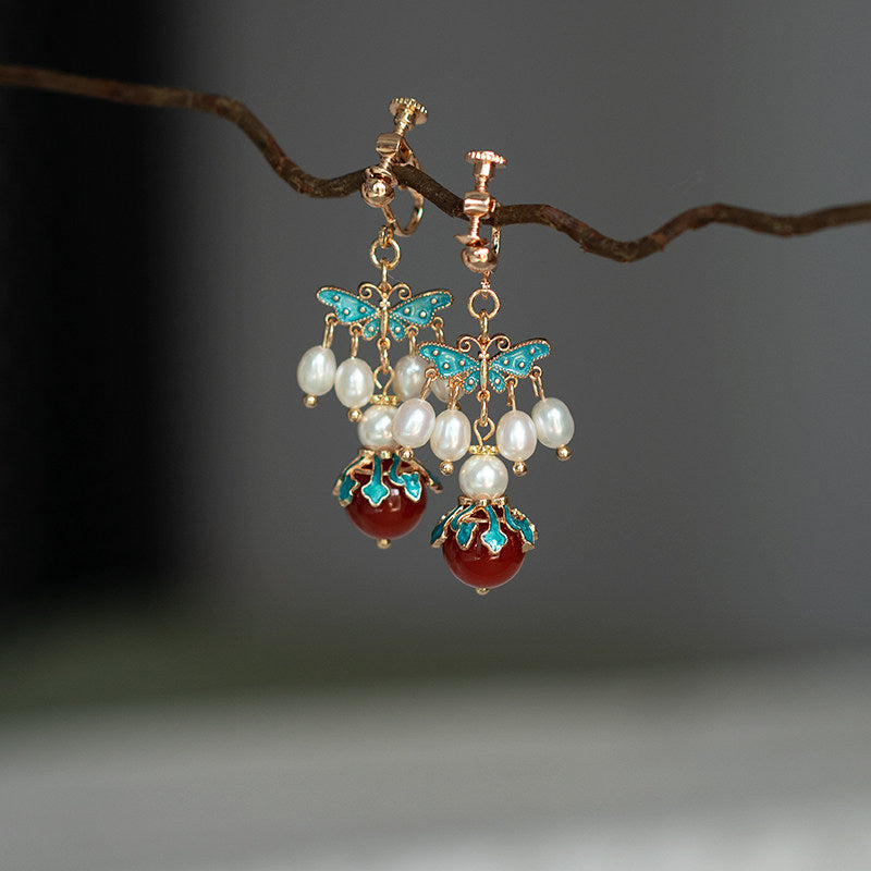 Ming Dynasty Cloud Collar Antique Earrings | Hanfu Jewelry