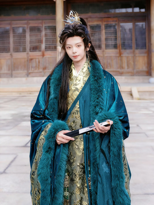 Langya | Song Dynasty Men Cross Collar Hanfu Robe and Coat