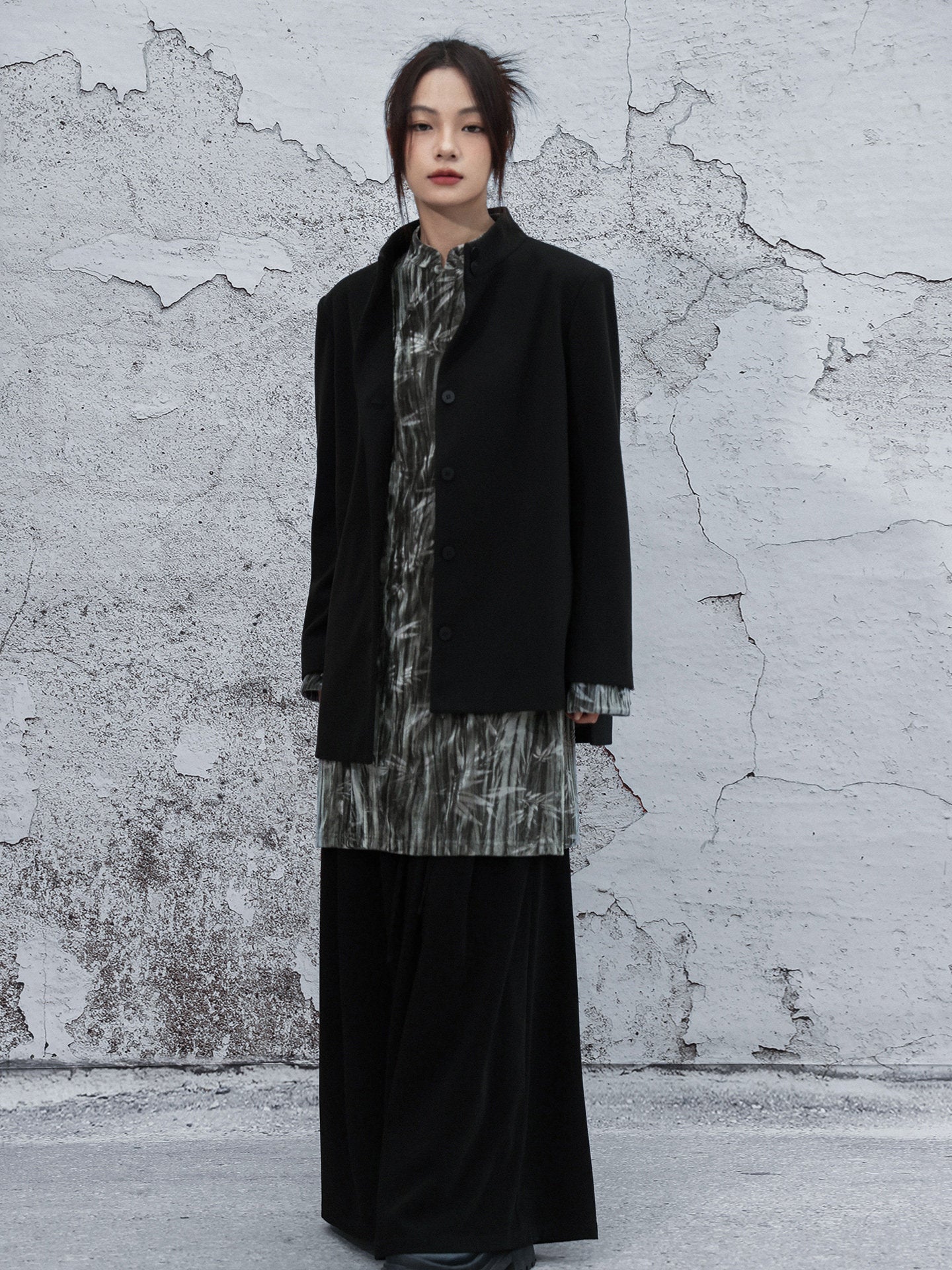 New Chinese Style Embossed Velvet A-Line Dress