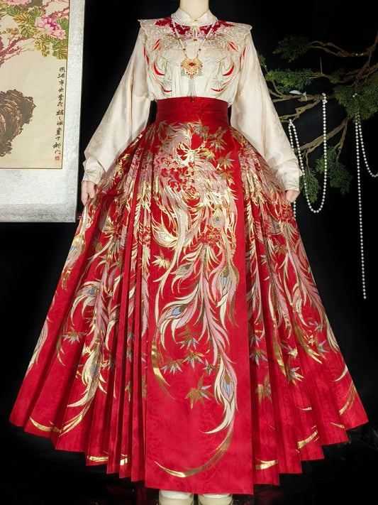 Xiangsi Ming Dynasty hanfu set - detail view