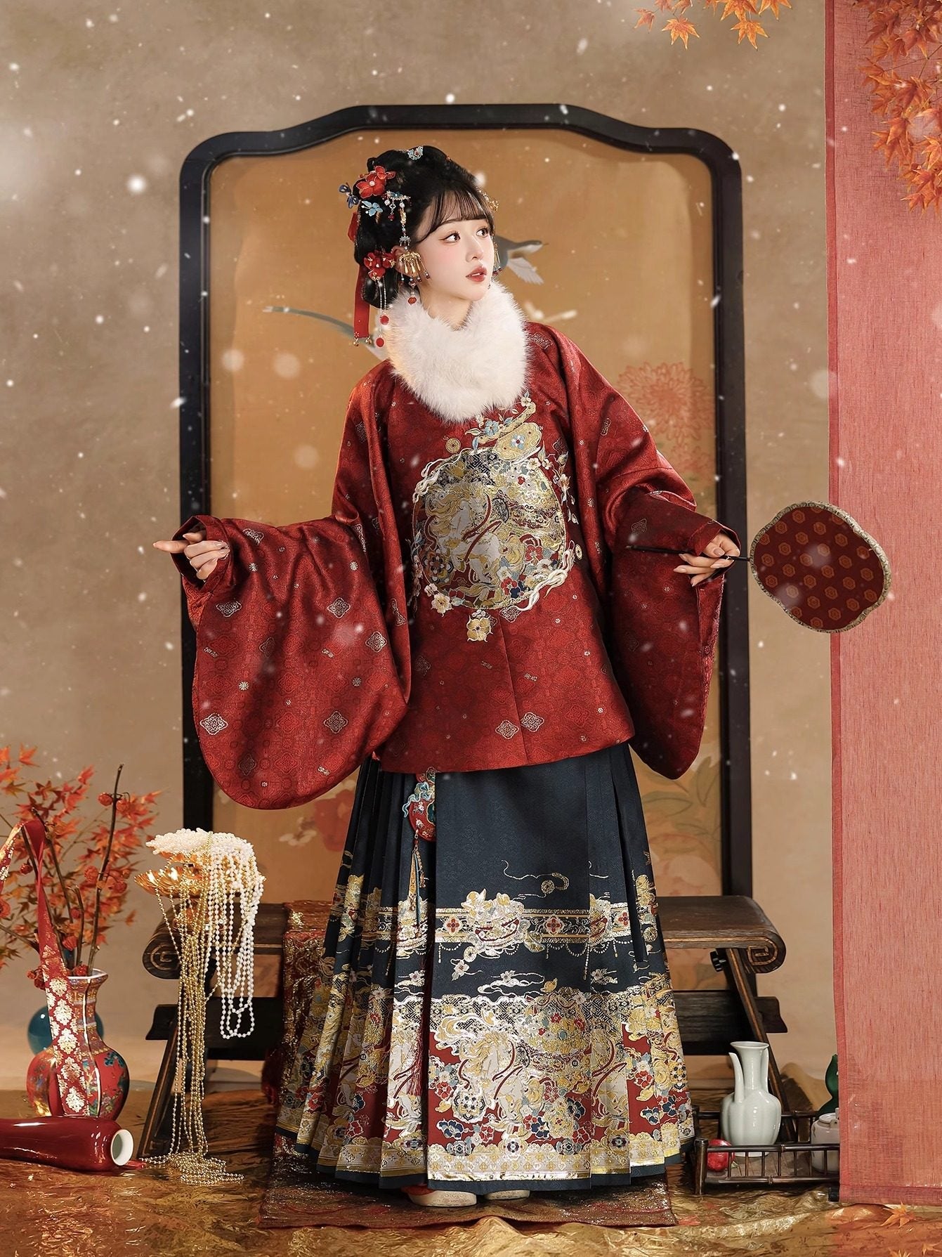 Ming Dynasty Chinese New Year Festival Hanfu | Get Rich Immediately 马上发财