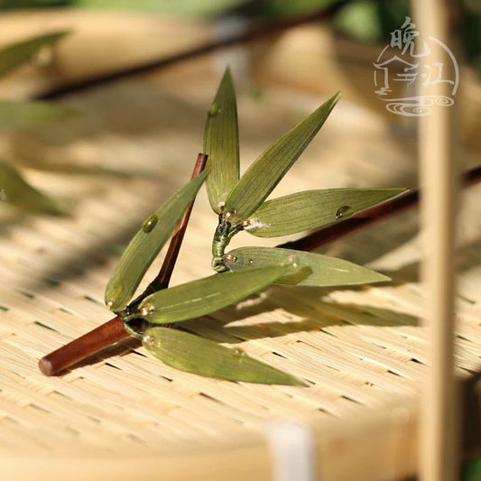 Bamboo hair stick - traditional Chinese hanfu hair accessory — side profile