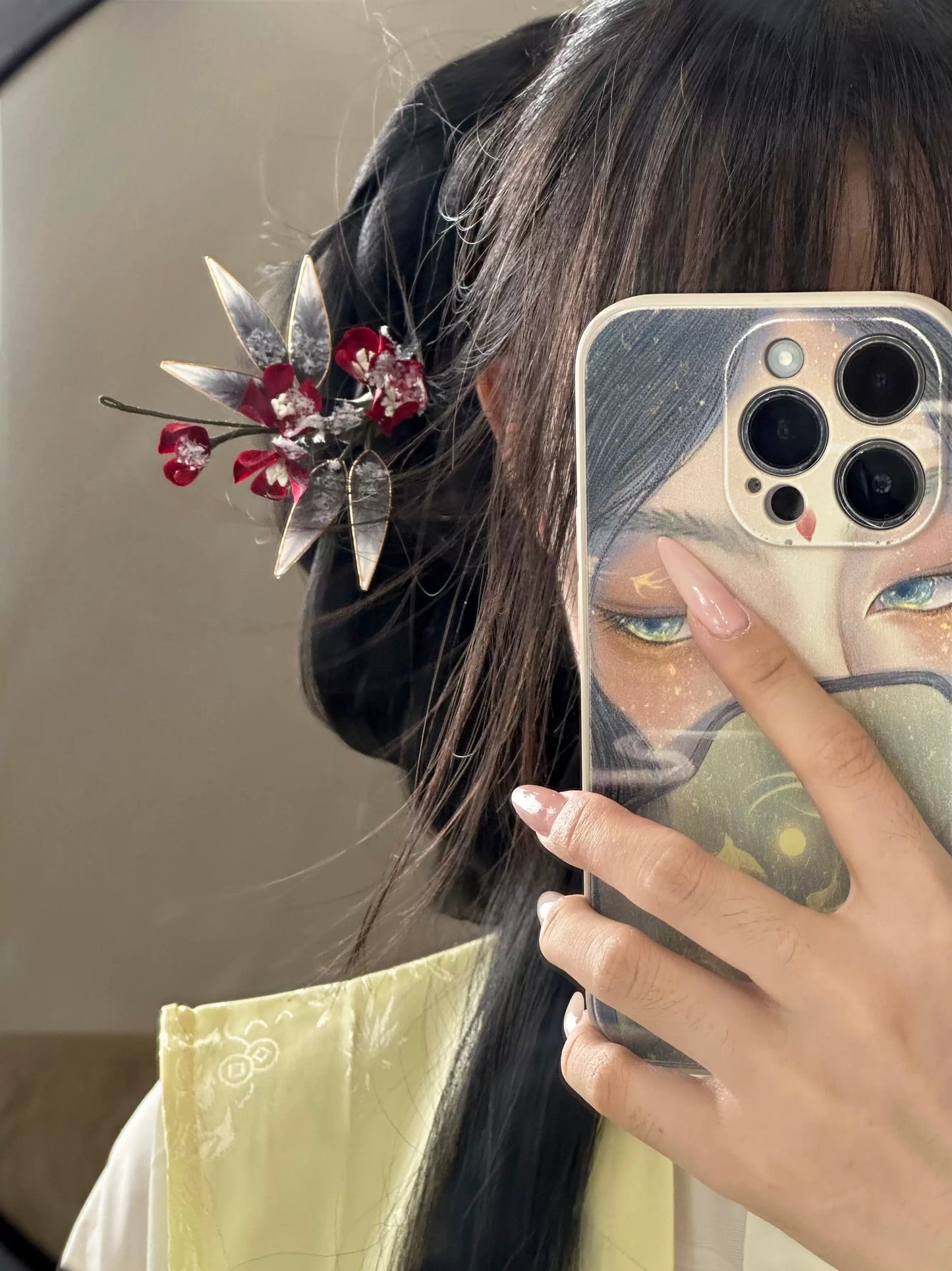 Falling Snow and Plum Blossom Hair Stick | Hanfu Hair Accessory