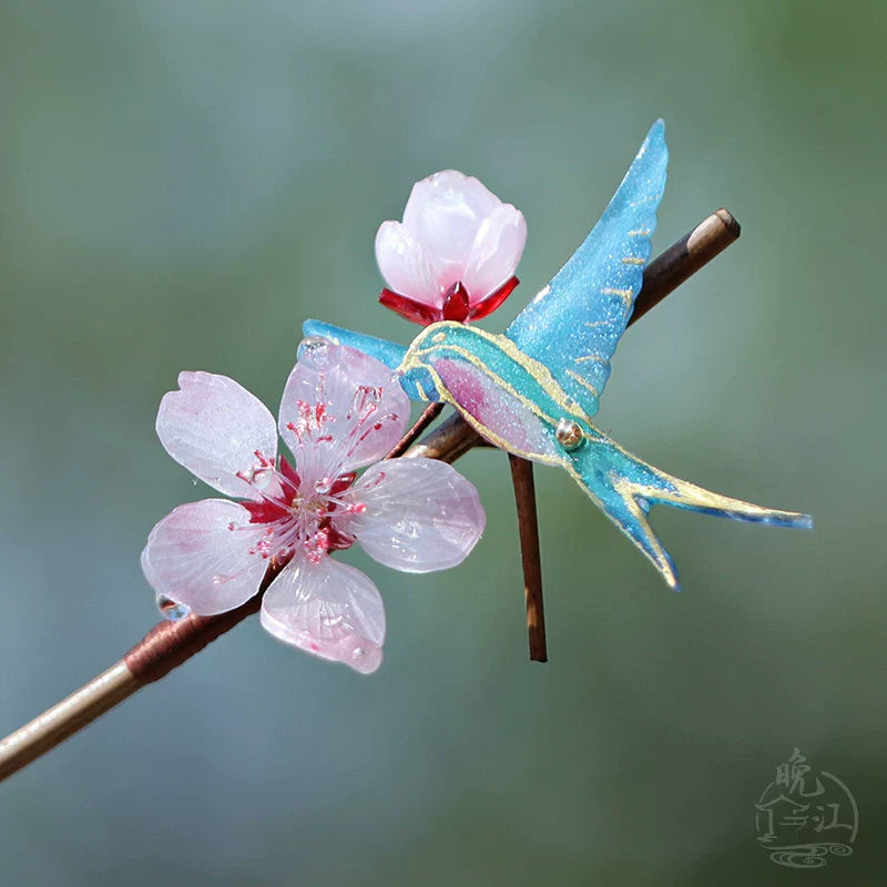 Swallow Flower Hair Stick | Ancient Chinese Hair Accessory