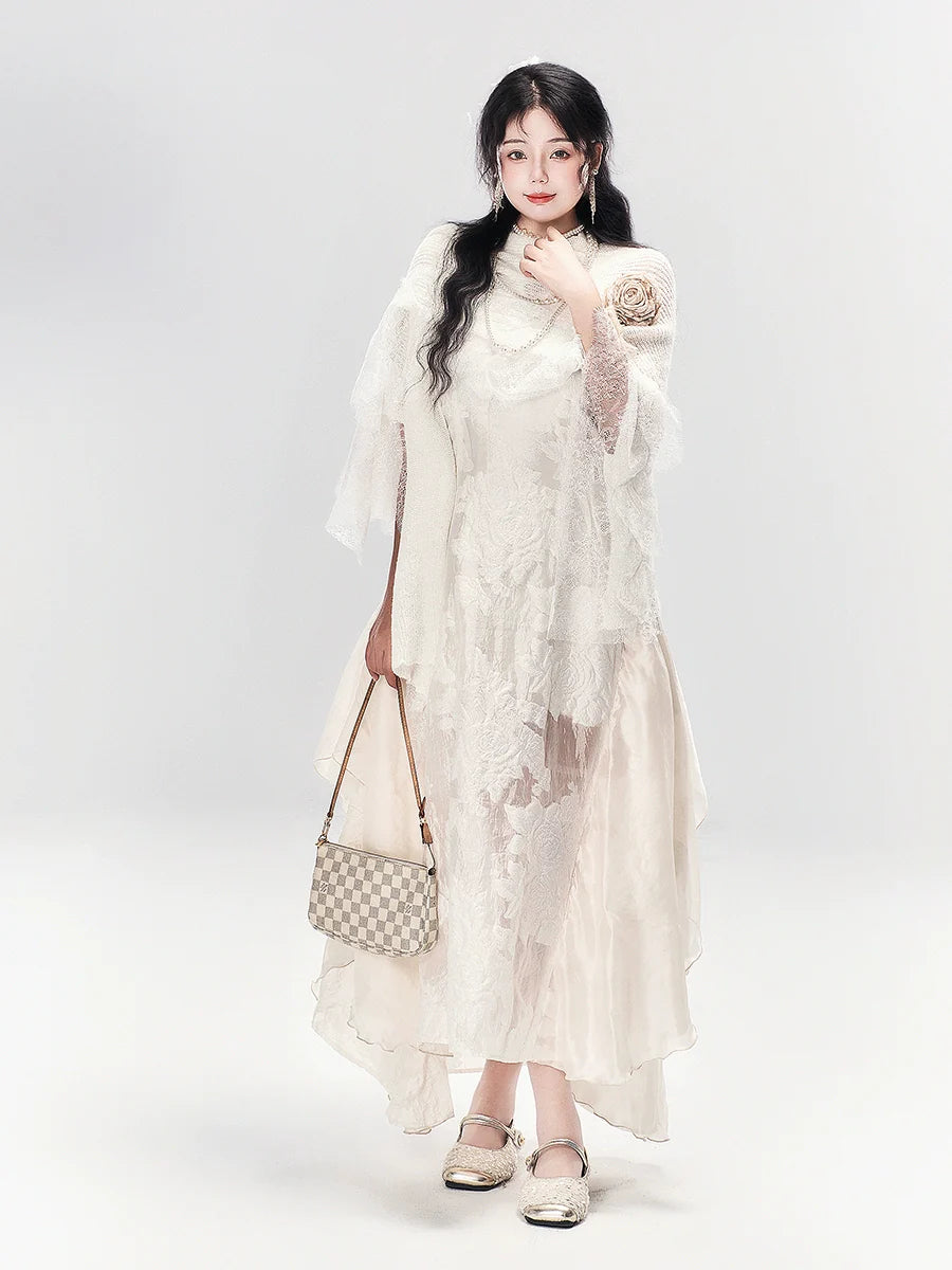 White Moonlight 白月光 - New Chinese Style Light Gold Dress