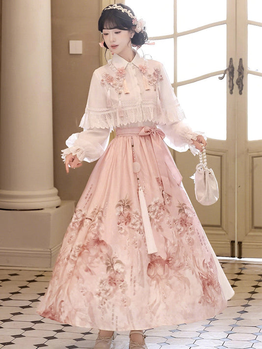 Neo Chinese Spring Flower Festival Hanfu | Cherry Blossom Rain 樱花雨