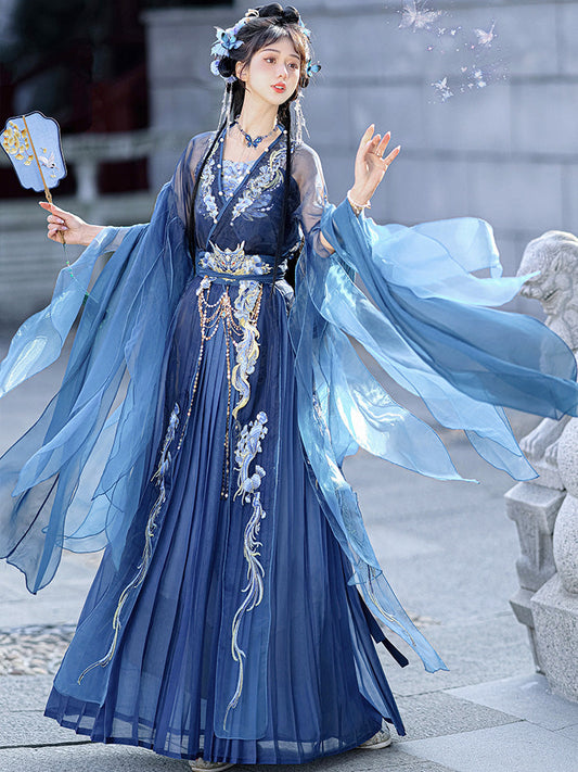 Wei Jin Dynasty Qiyao Ruqun Hanfu | Dragon Queen of the West Sea 西海龙王