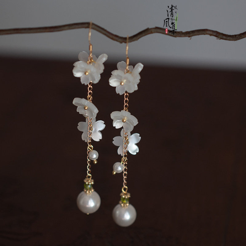 Snow Blooms Earrings | Hanfu Jewelry