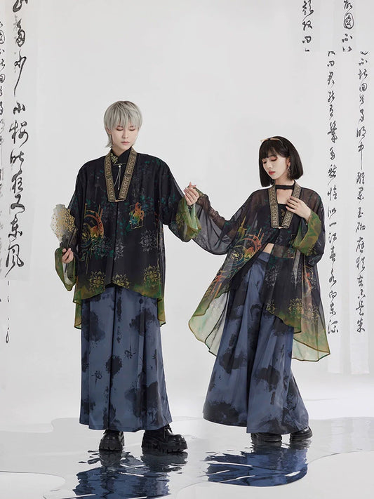 Bronze Finch Feather 青铜雀羽 - Printed New Chinese Style Sunscreen Jacket