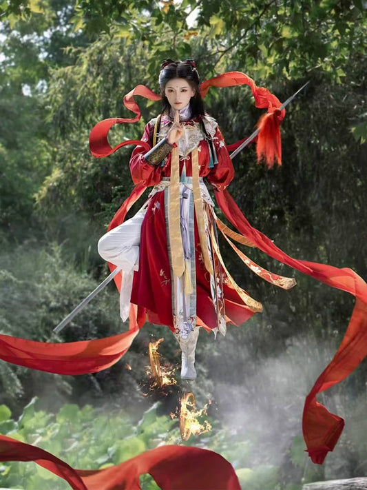 Immortal Nezha - Chinese mythology hanfu costume — detail view