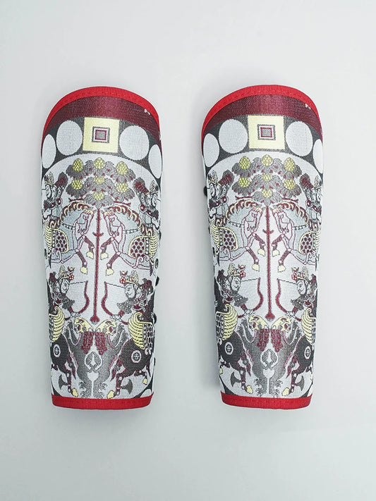 Song of the Seven Stars hanfu wrist guards — embroidery detail view
