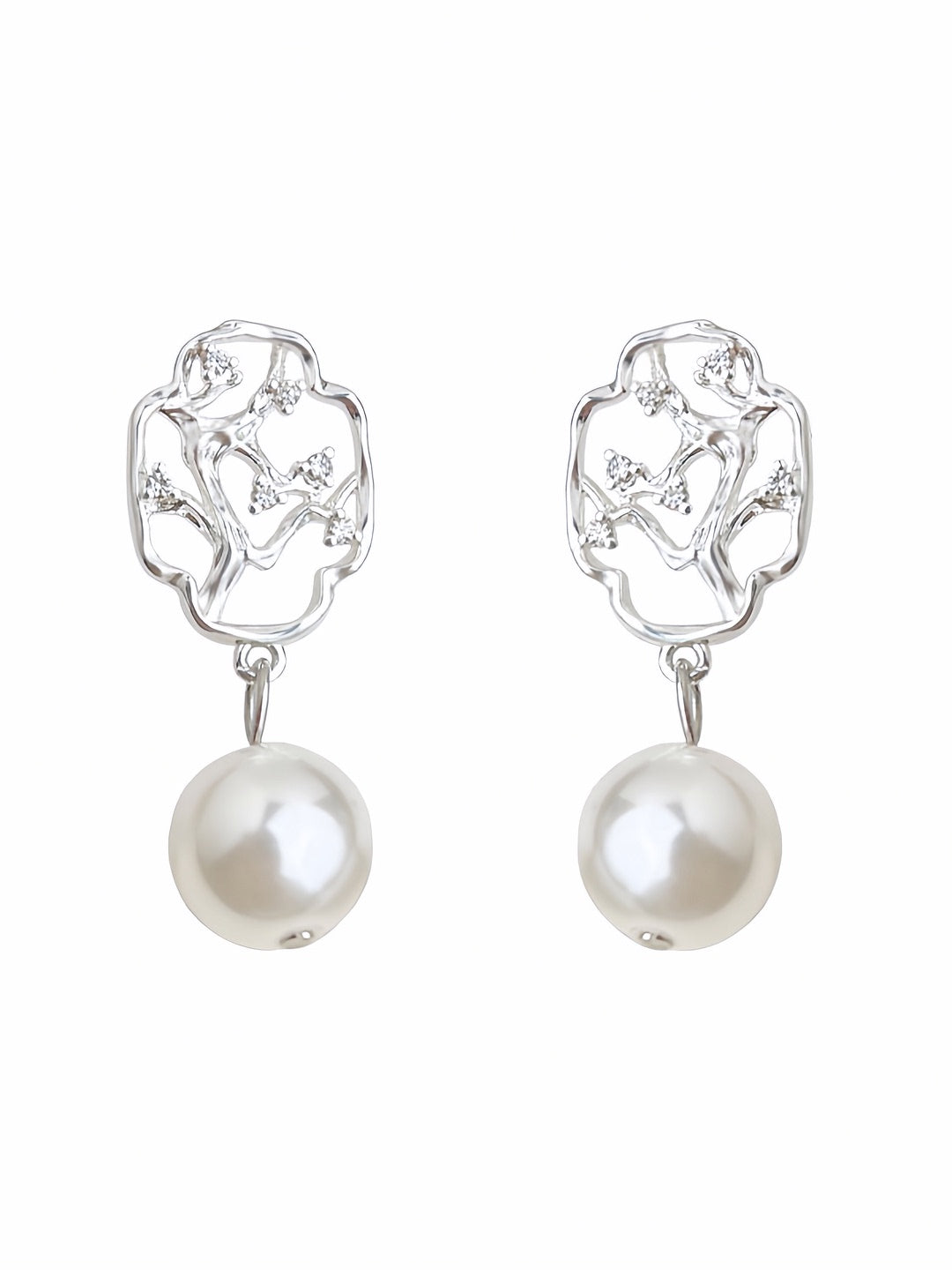 Plum Window Pearl Earrings | Hanfu Jewelry