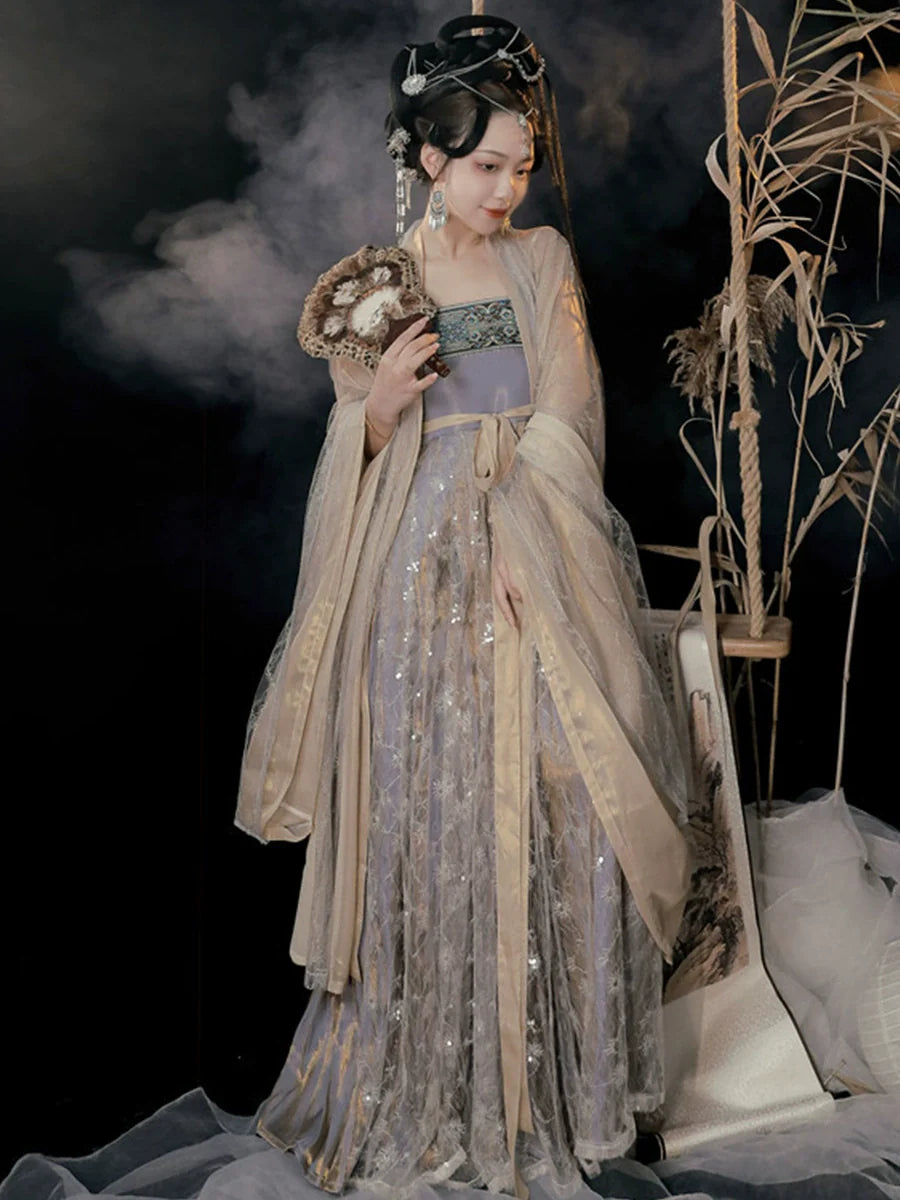 Cold Tangerine 寒橘柚 - Tang Dynasty Style Hanfu Dress Heziqun