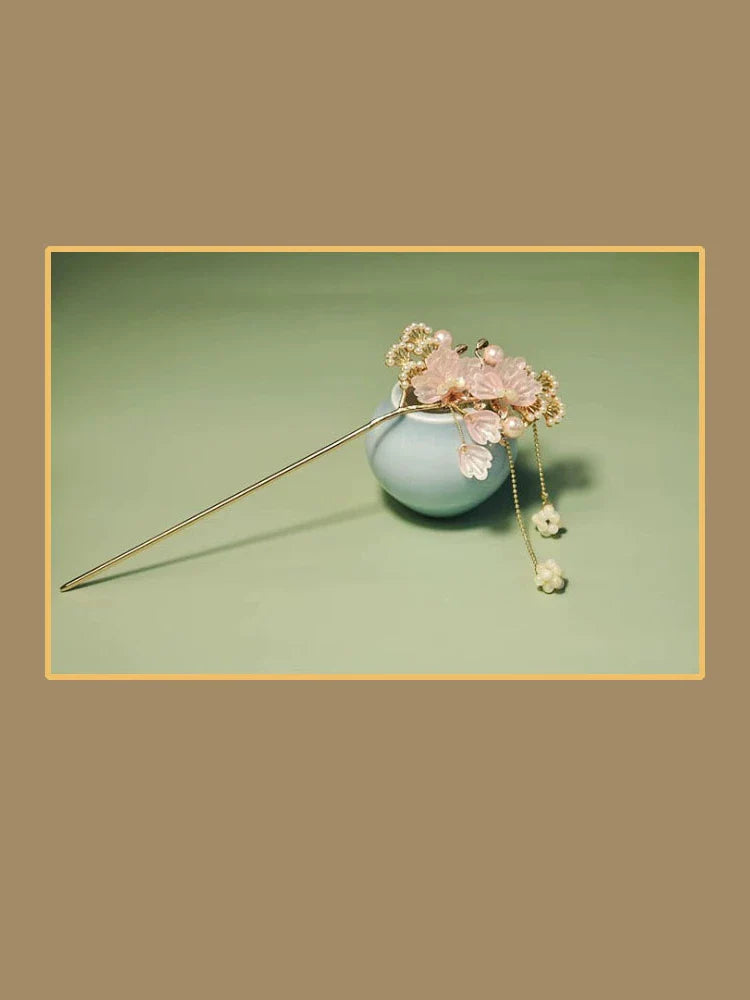 Oriental Flowers Hair Stick | Ancient Chinese Hair Accessory