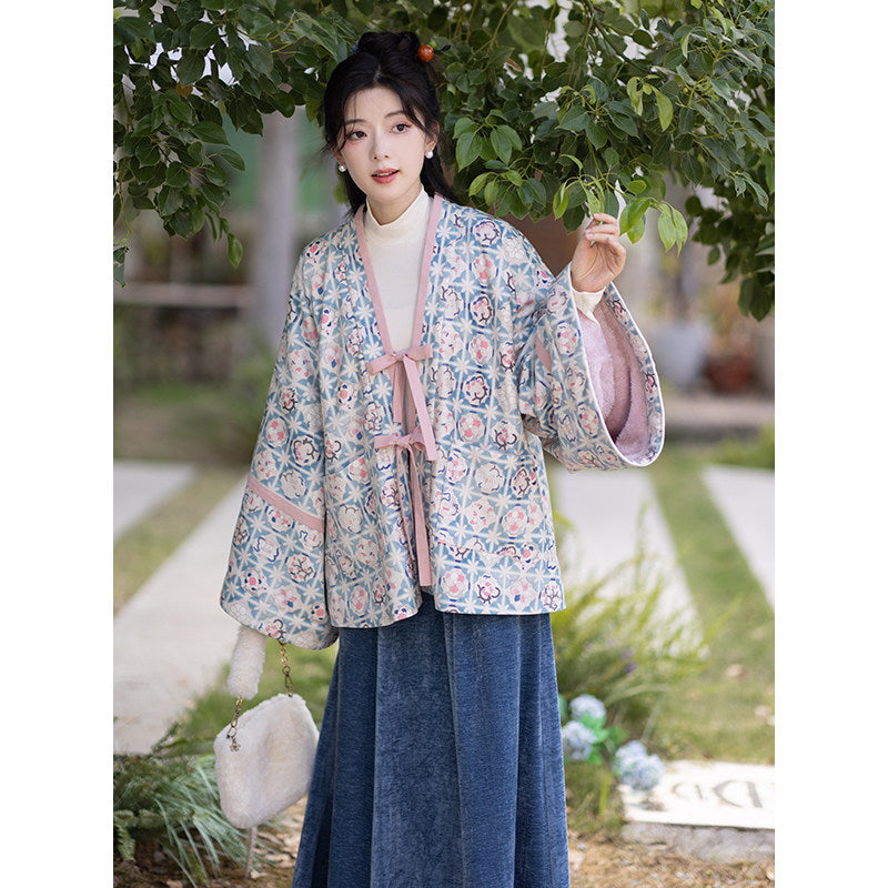 Jin Dynasty Modern Hanfu Cardigan and Elastic Skirt - Ancient Song 古调歌 (Preorder)