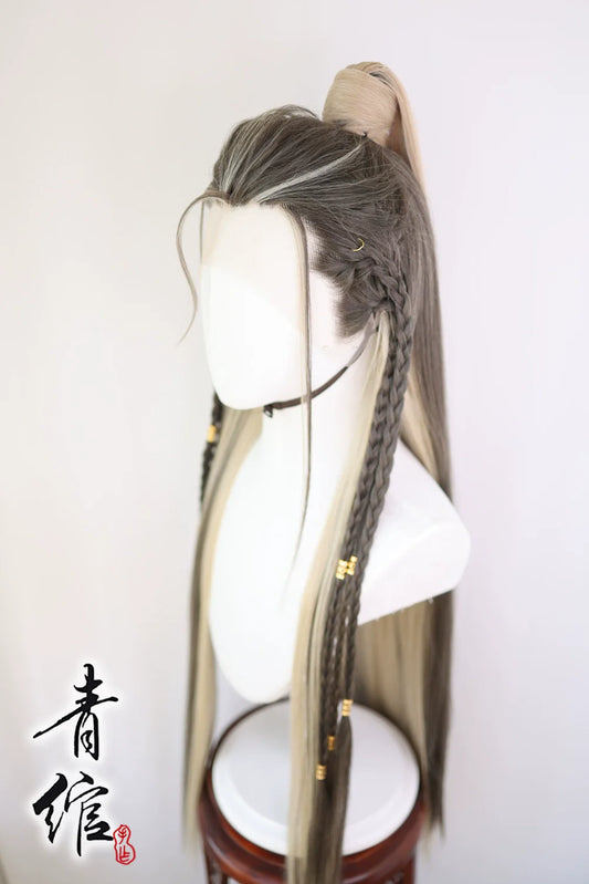 General Ashile hanfu costume hair wig — detail view