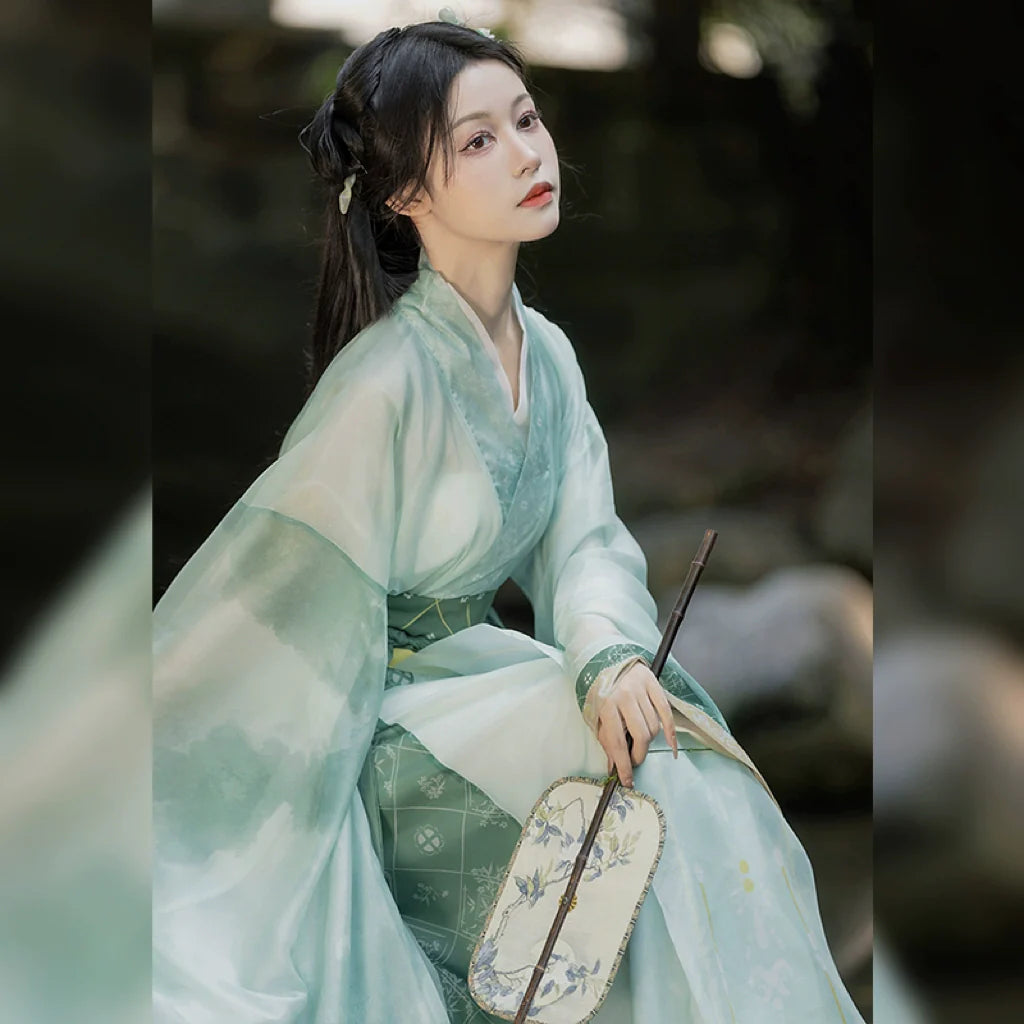 Wei Jin Dynasty Qiyao Ruqun Hanfu | Qingyu 清玉