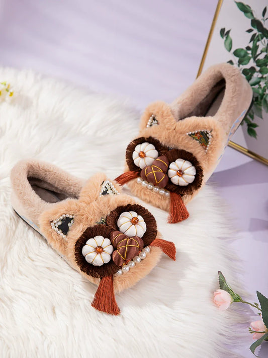 Katherine - Traditional Chinese Lion Furry Shoes