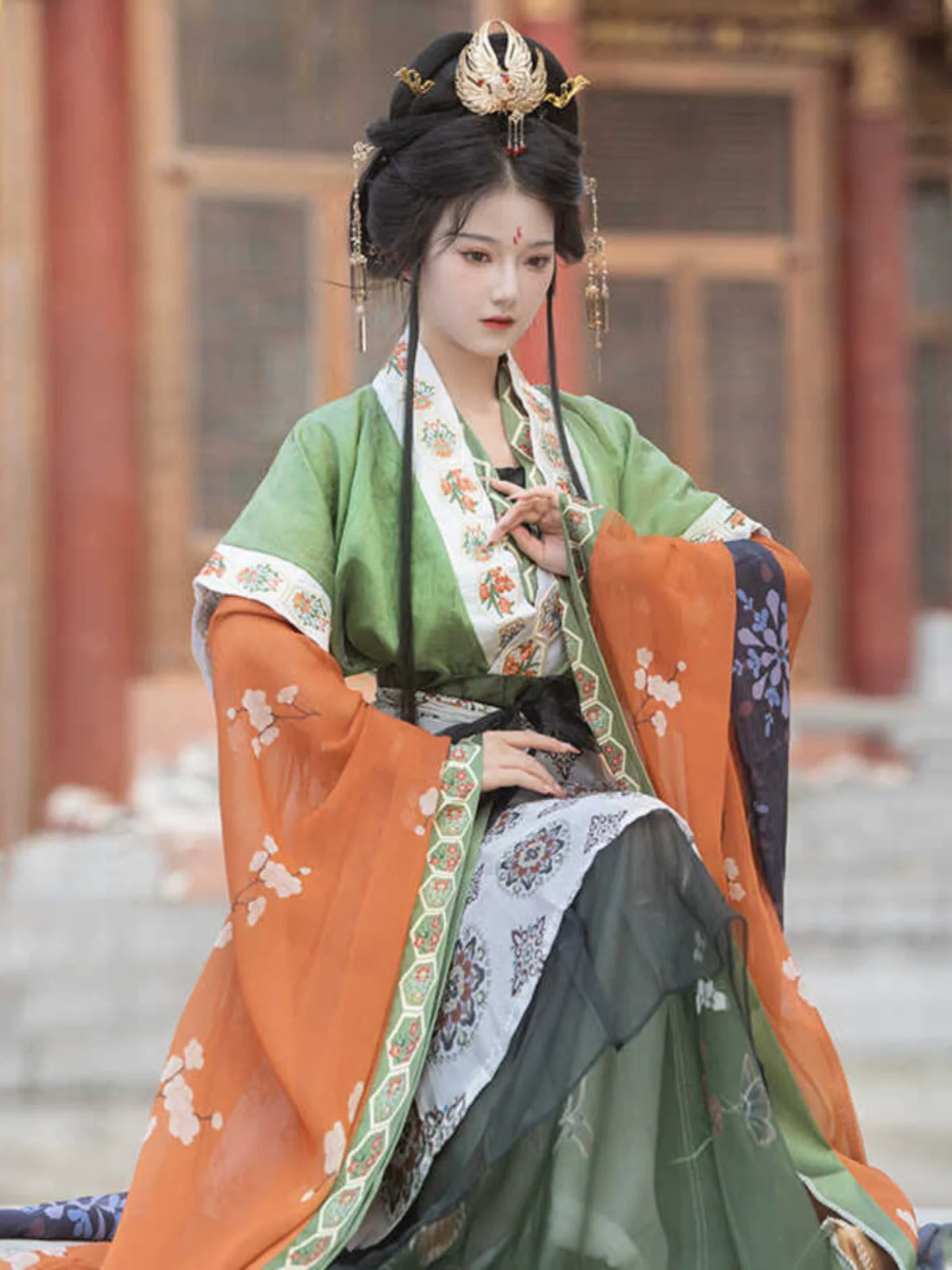 Wei Jin Dynasty Qiyao Ruqun Hanfu | Butterfly Scroll 蝴蝶图卷