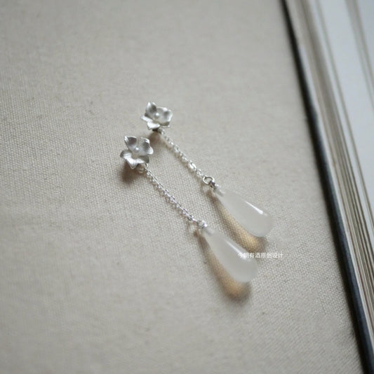 Morning Flower Dew Earrings | Hanfu Jewelry