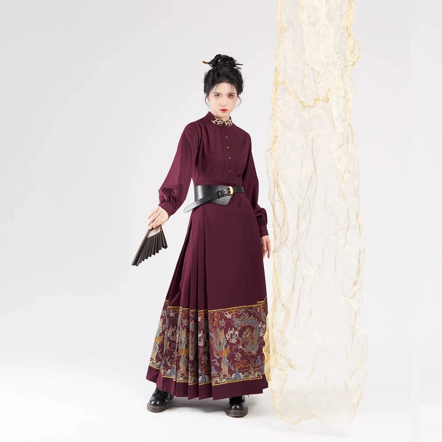 Ming Dynasty Modern Hanfu Horse Face Dress - Qingyun 卿云
