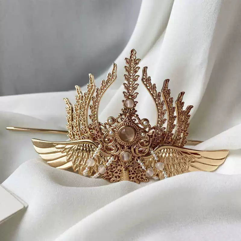 Golden Lotus - Unisex Hanfu Hair Crown