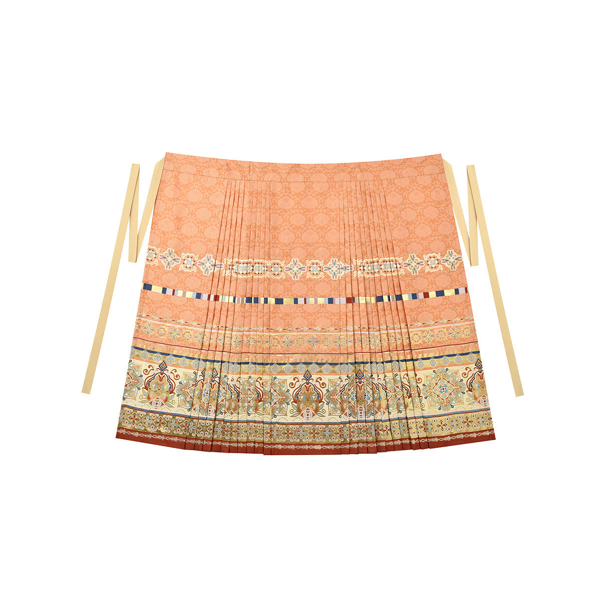 Ming Dynasty Pastel Orange Pipa Sleeve Top & Mamian Skirt | Yun Dynasty Capital 云朝玉京