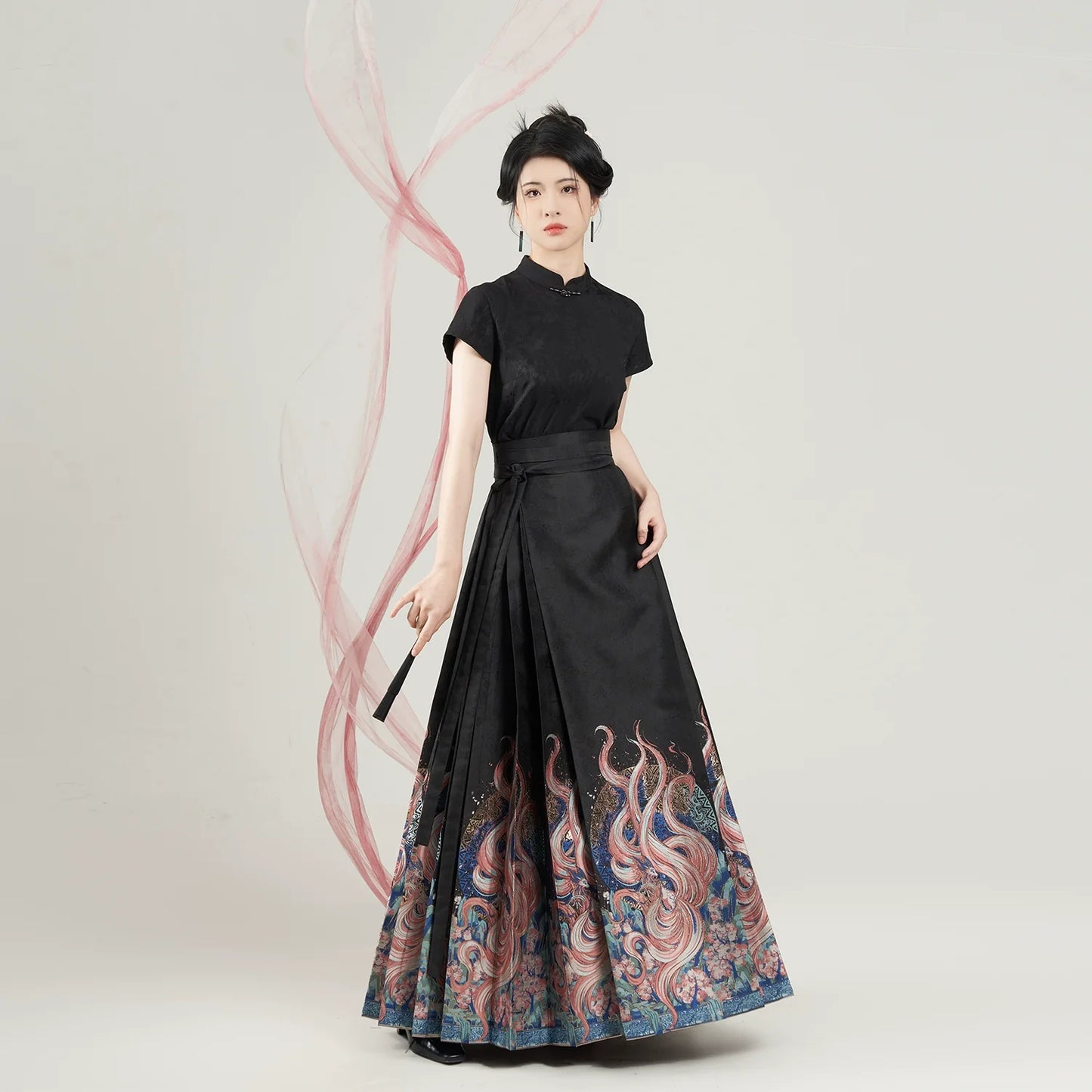 Chinese Blouse & Mamian Skirt Outfit | Nine Tails 九尾