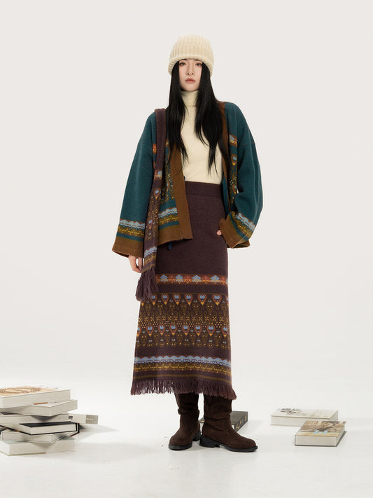New Chinese Style Knitted Sweater Cardigan - Mushi 牧诗