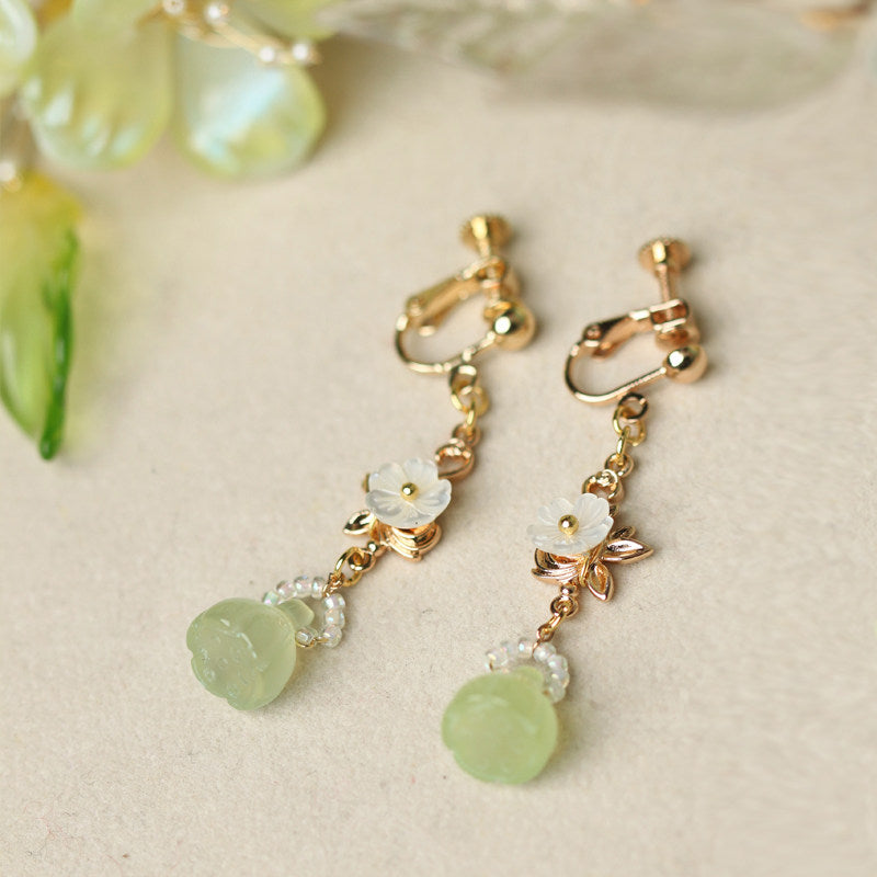 Lotus Pod Earrings | Hanfu Jewelry
