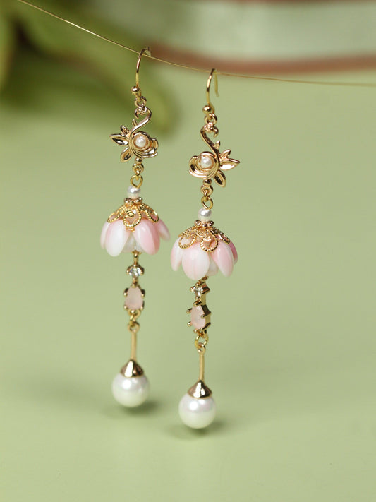 Sleeping Flowers Earrings | Hanfu Jewelry