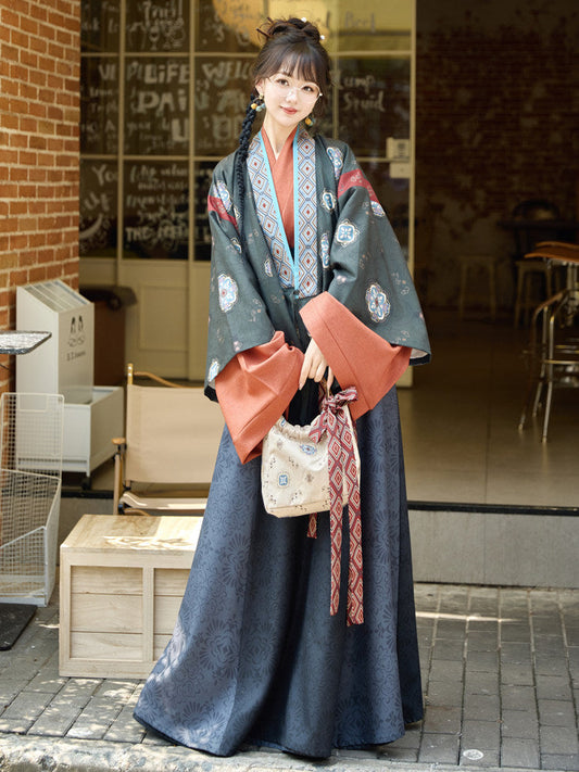 Jin Dynasty Modern Hanfu Jacket and Skirt - Liunian 流年 (Preorder)