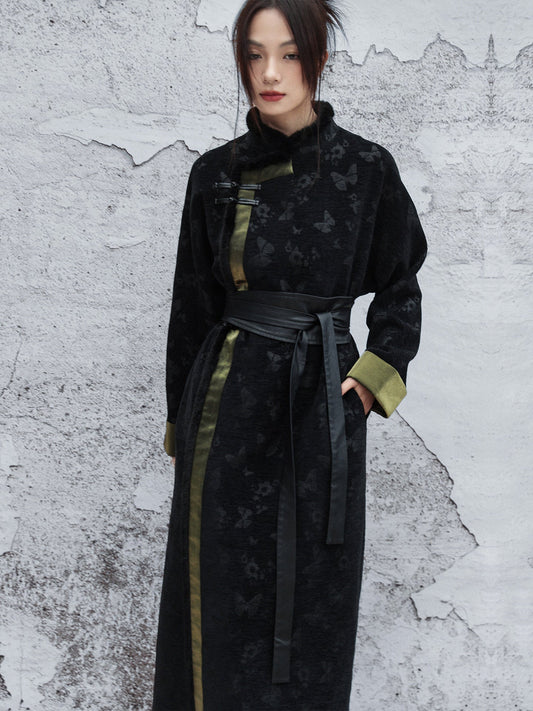 New Chinese Style Vintage Contrasting Nomadic Long Dress