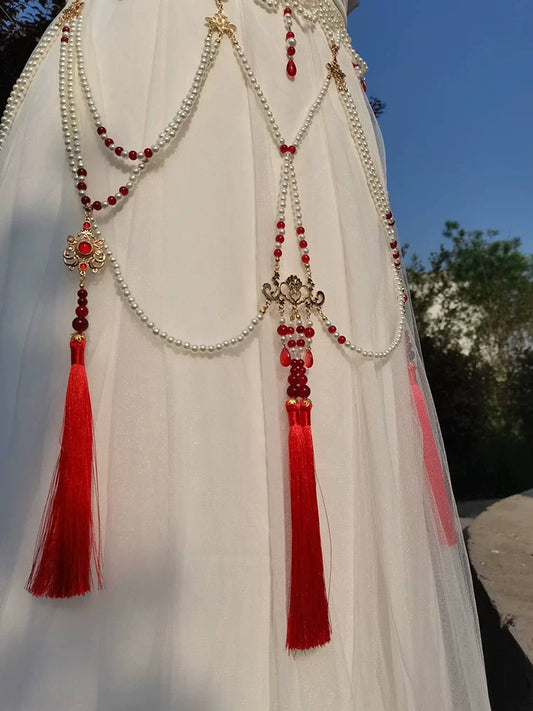Fenghuang Dunhuang tassel waist chain — detail view