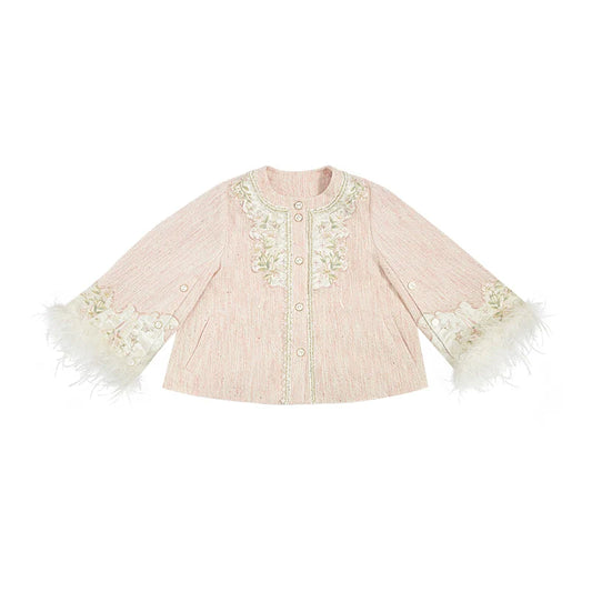 Rose Jade Orchid 粉玉嘉兰 - Song Dynasty Modern Hanfu Short Jacket Set (Preorder)