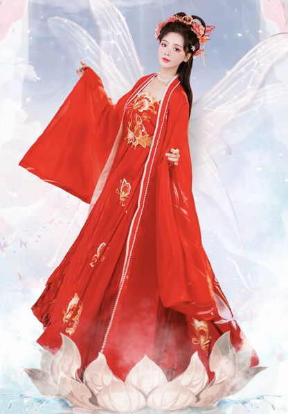 The Tang Dynasty Wedding, Bridal Gown, Blooming Lotus