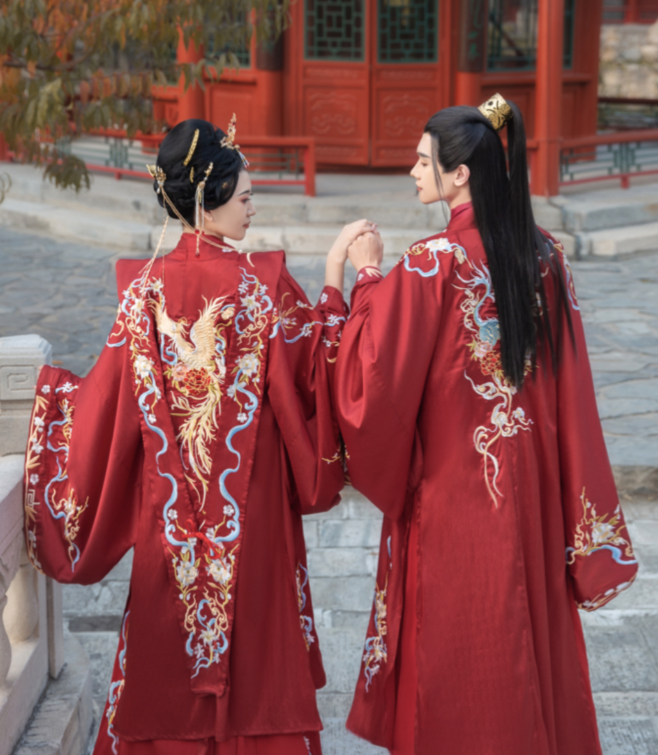 The Song Dynasty Wedding, Bridal Gown, Starry Phoenix