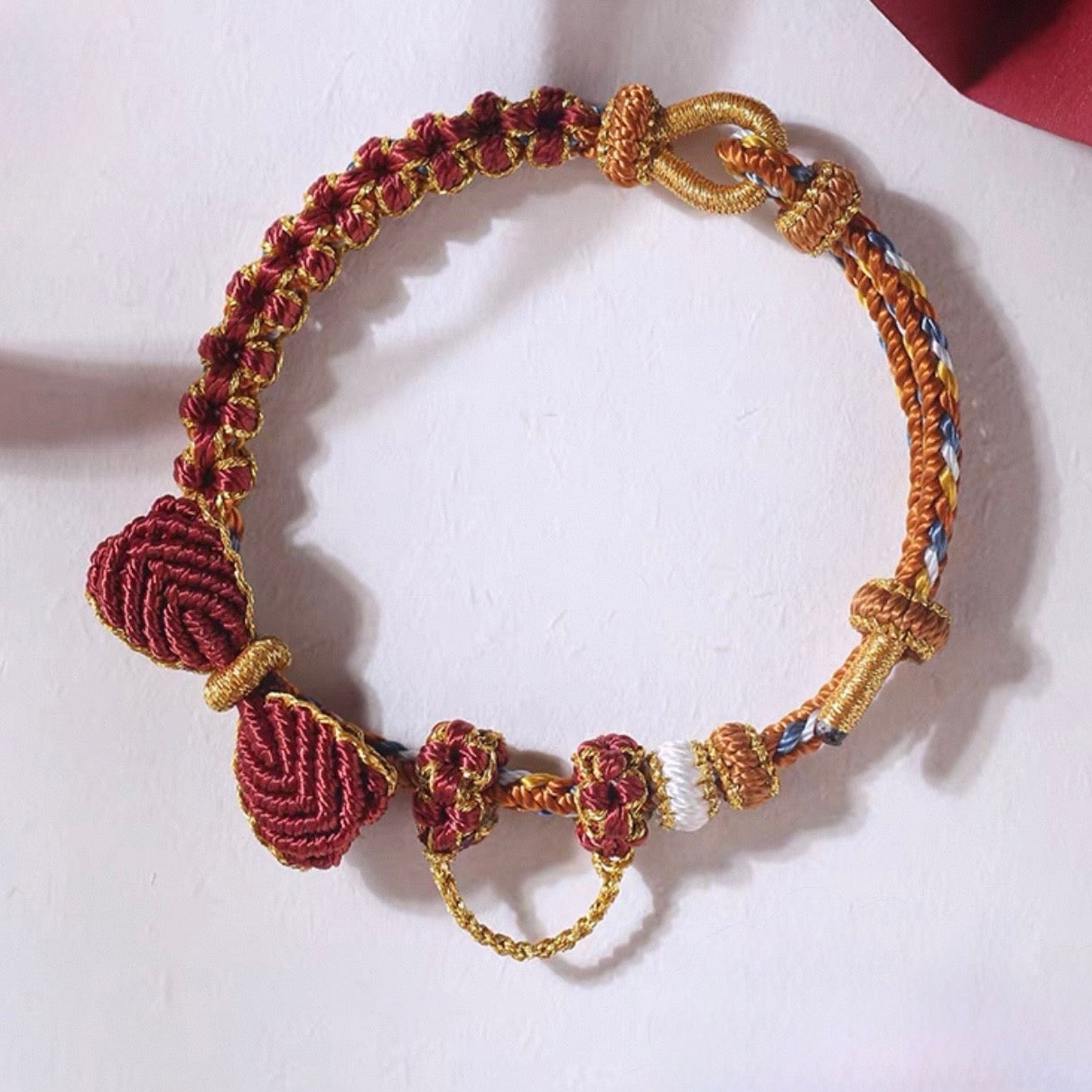 Handwoven Chinese Knot Lucky Ribbon Bracelet  | Ancient China Jewelry