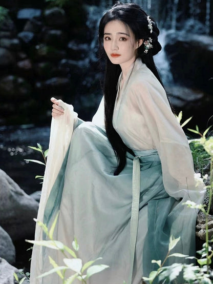 Wei Jin Dynasty Hanfu Robe | Blue Moon Lake
