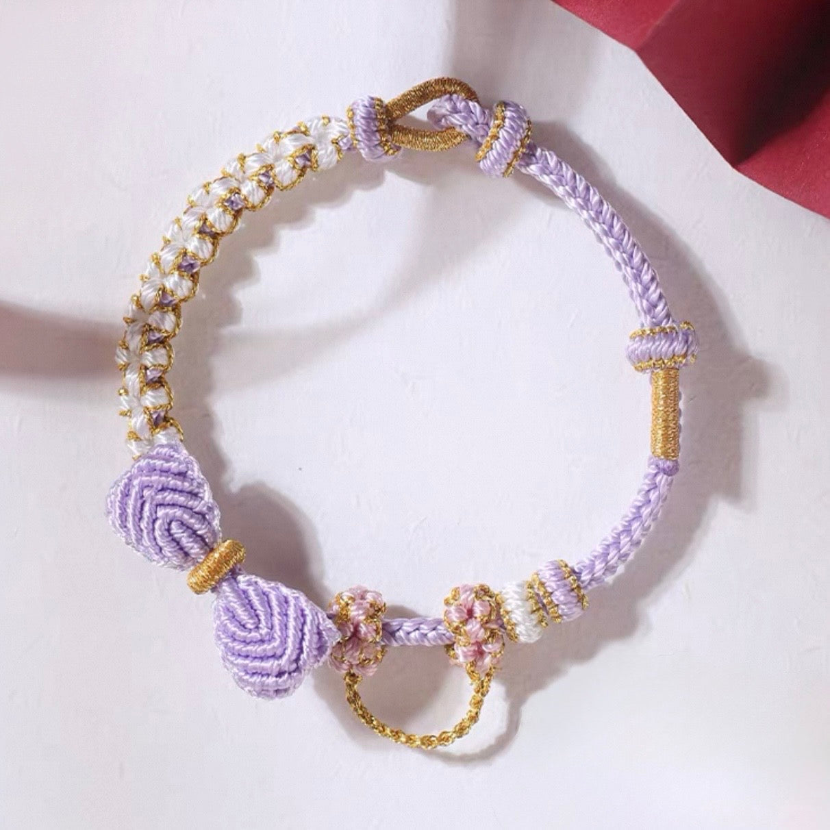 Handwoven Chinese Knot Lucky Ribbon Bracelet  | Ancient China Jewelry