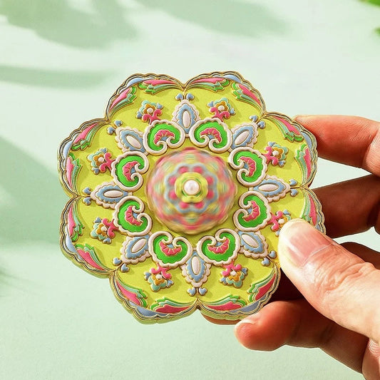 Dancing Blossoms pocket mirror — blossom cover artwork detail